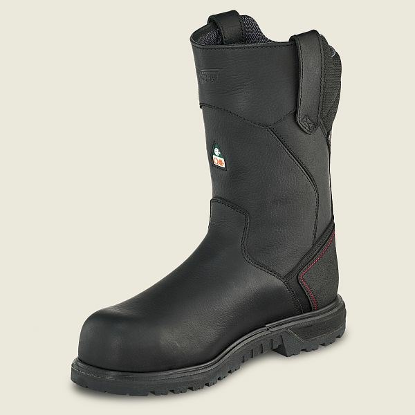 Red Wing Brnr XP 11-inch Waterproof, Insulated, CSA Safety Toe Pull-On Boot Men's Work Boots Black | 4215MRNVK