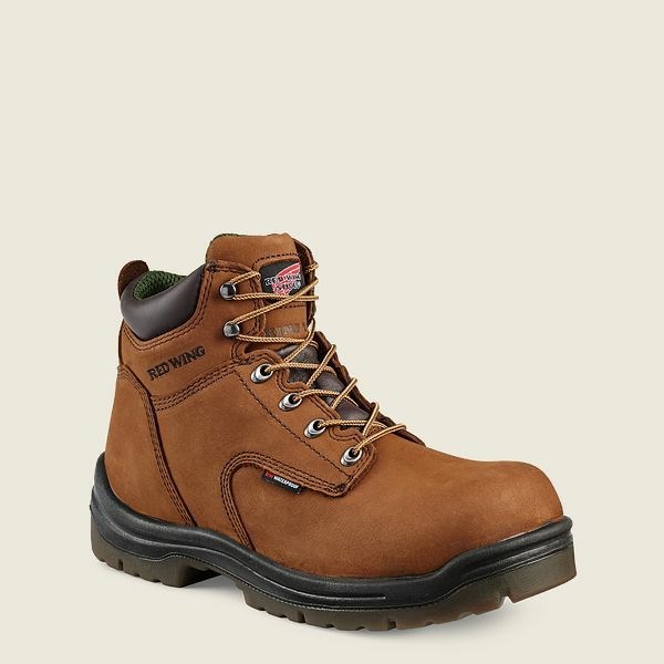 Red Wing King Toe 6-inch Insulated, Waterproof Safety Toe Boot Men\'s Work Boots Brown | 0195RDGNW