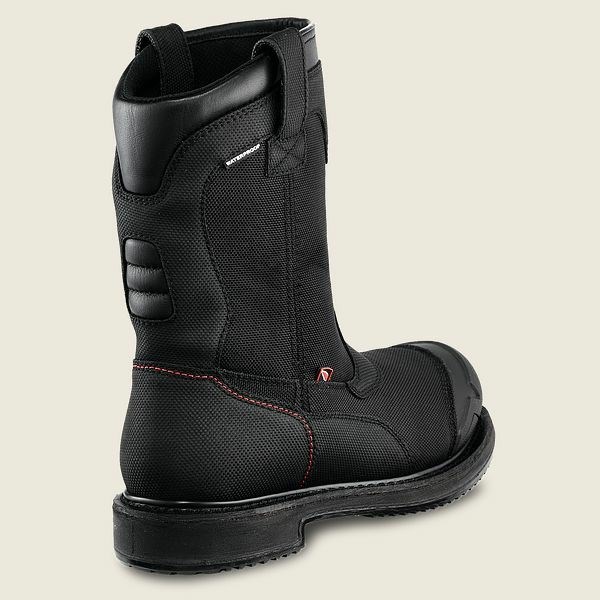 Red Wing MaxBond 10-inch Waterproof Pull-On Boot Men's Safety Toe Boots Black | 8214ENWRZ