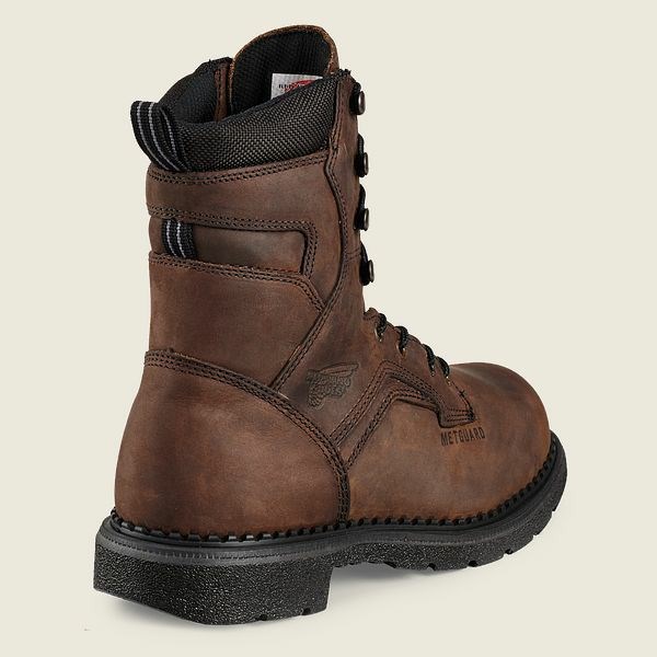 Red Wing SuperSole 8-inch Waterproof Metguard Boot Men's Safety Toe Boots Brown | 5376TLKEJ