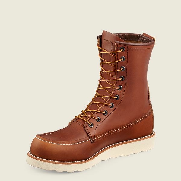 Red Wing Traction Tred 8-inch Soft Toe Boot Men's Work Boots Brown | 3170EZSFL