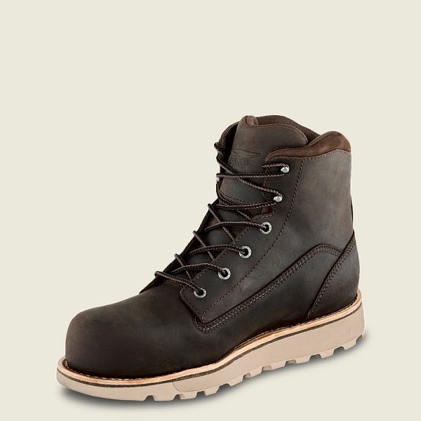 Red Wing Traction Tred Lite 6-inch Waterproof Safety Toe Boot Men's Work Boots Brown | 3604JPILG