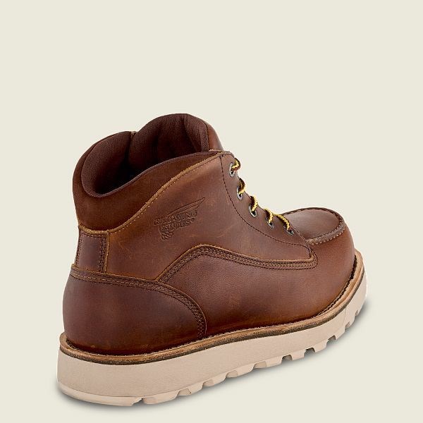 Red Wing Traction Tred Lite Waterproof Soft Toe Chukka Men's Work Boots Brown | 8472LARIY