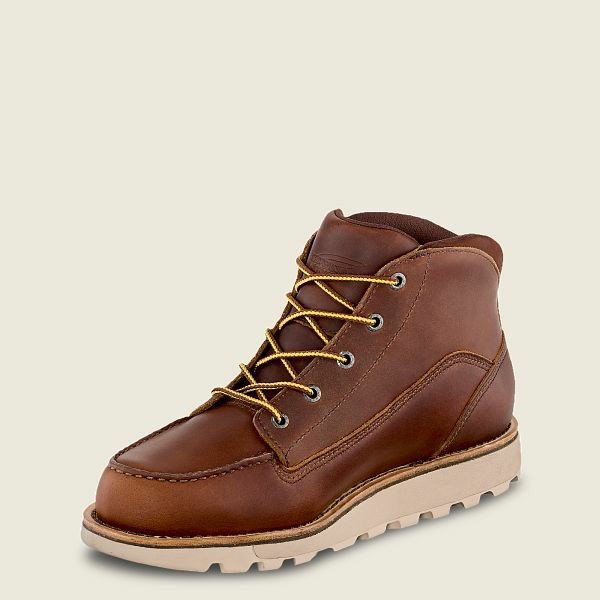 Red Wing Traction Tred Lite Waterproof Soft Toe Chukka Men's Work Boots Brown | 8472LARIY