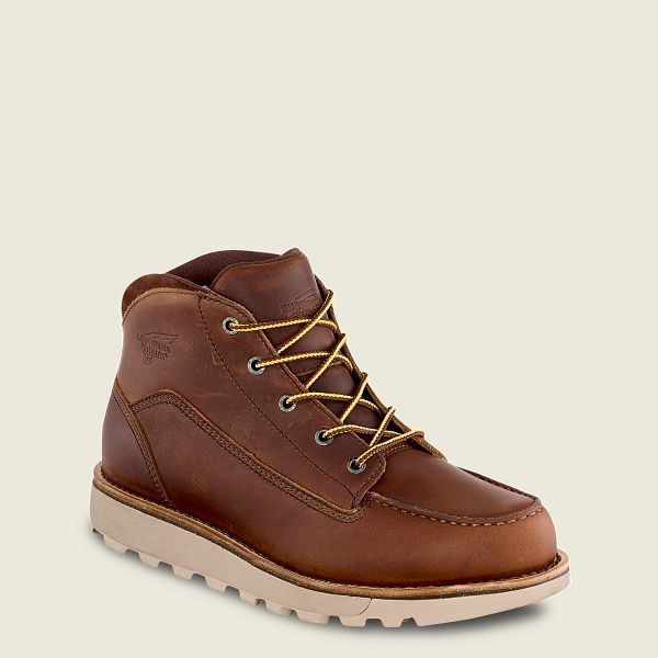 Red Wing Traction Tred Lite Waterproof Soft Toe Chukka Men\'s Work Boots Brown | 8472LARIY