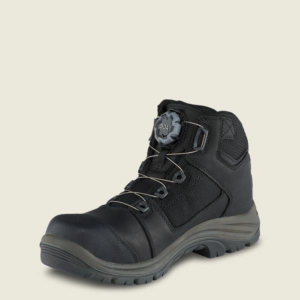 Red Wing Tradesman 5-inch Waterproof Safety Toe Men's Hiking Boots Black | 1089AMUGL