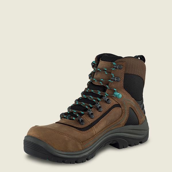 Red Wing Tradeswoman 6-inch Waterproof Safety Toe Boot Women's Work Boots Brown / Black | 0984MOEIB