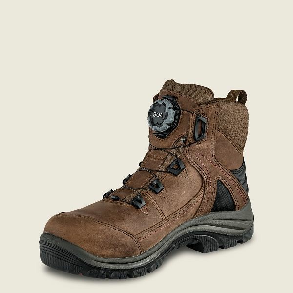 Red Wing Tradeswoman 6-inch Waterproof Safety Toe Boot Women's Work Boots Brown | 9230ORBYM