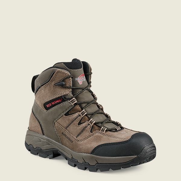 Red Wing TruHiker 6-inch Waterproof Safety Toe Men\'s Hiking Boots Grey | 0315MPGRL