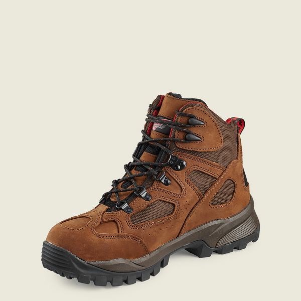 Red Wing TruHiker 6-inch Waterproof Safety Toe Men's Hiking Boots Brown | 3729PAFCG