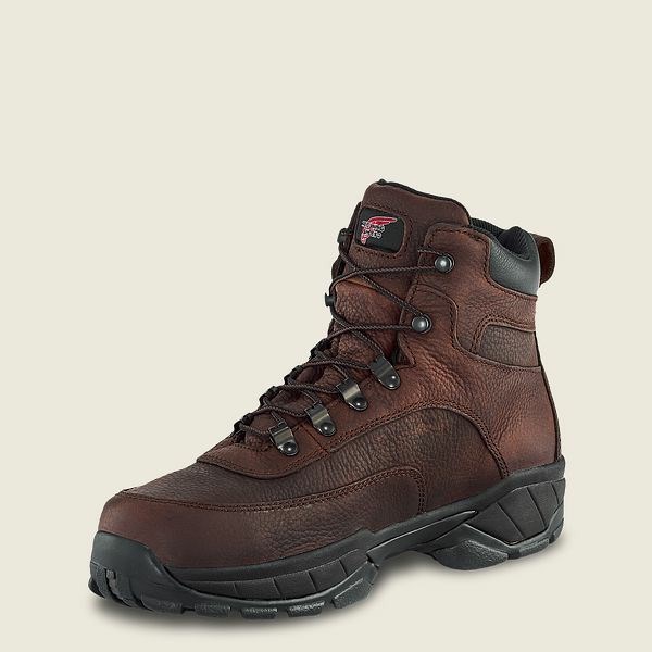 Red Wing TruHiker 6-inch Waterproof Soft Toe Men's Hiking Boots Red | 0537HGLCY