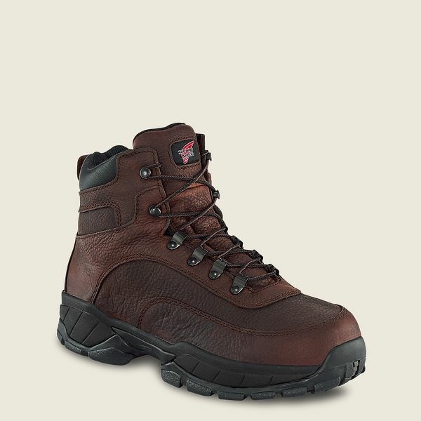 Red Wing TruHiker 6-inch Waterproof Soft Toe Men\'s Hiking Boots Red | 0537HGLCY