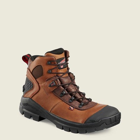 Red Wing Crv 6-inch Waterproof Men's Safety Toe Boots Brown / Black | 1429PJXUW