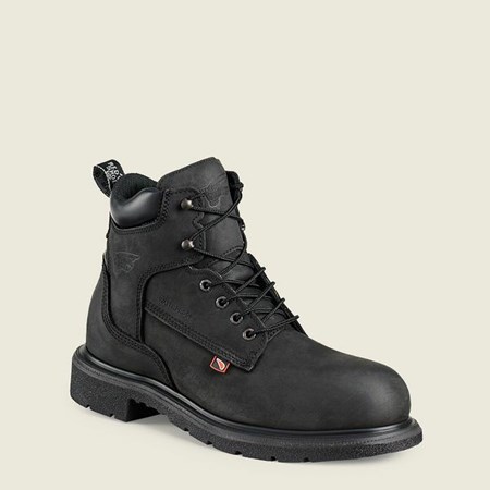 Red Wing DynaForce 6-inch Waterproof Safety Toe Boot Men's Work Boots Black | 7014ZHSRN