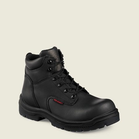 Red Wing King Toe 6-inch Safety Toe Boot Men's Work Boots Black | 1738QVMAH