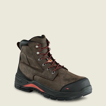 Red Wing King Toe ADC 6-inch Insulated, Waterproof CSA Men's Safety Toe Boots Brown / Black | 6908SOEDG