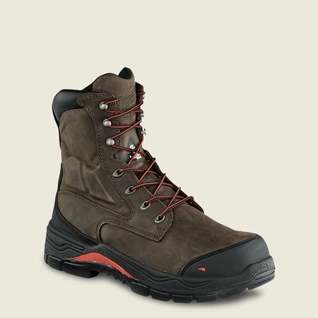 Red Wing King Toe ADC 8-inch Waterproof CSA Metguard Safety Toe Boot Men's Work Boots Grey | 2089TVOSU