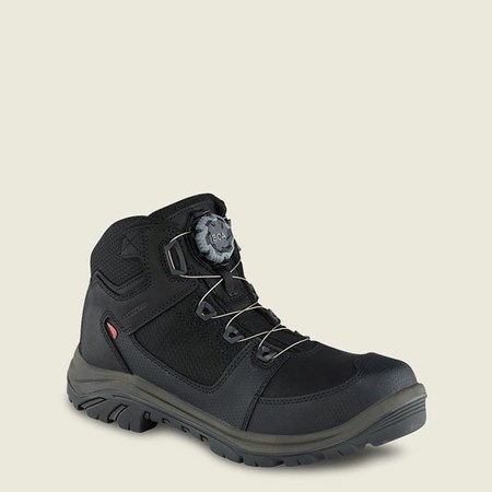 Red Wing Tradesman 5-inch Waterproof Safety Toe Men's Hiking Boots Black | 7508KOWVA